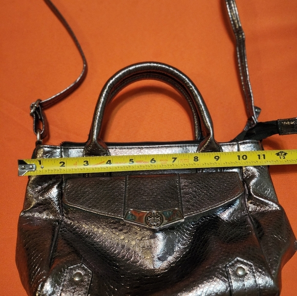 Bling IRRIDESCENT TREVISO Silver Mini-Tote With Crossbody Strap, EUC - Picture 11 of 15